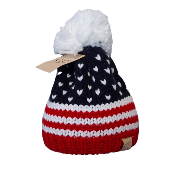 Beanie Kids Hat Size M-L American Knit Hat Warm Winter Pom pom New Unisex - Picture 5 of 10